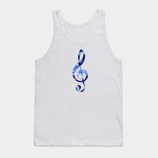 Floral Treble Clef Tank Top